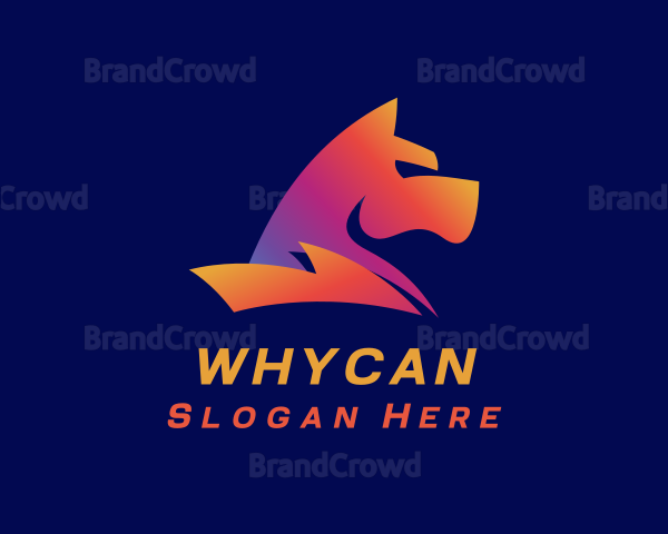 Gradient Abstract Canine Logo