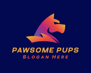 Canine - Gradient Abstract Canine logo design