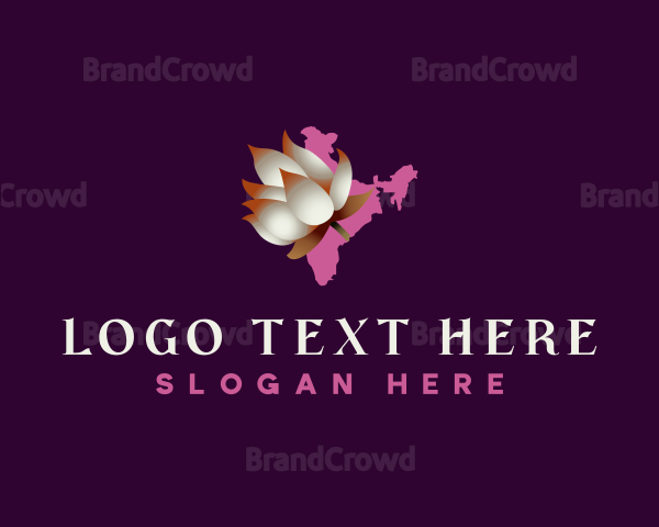 Indian Lotus Flower Logo