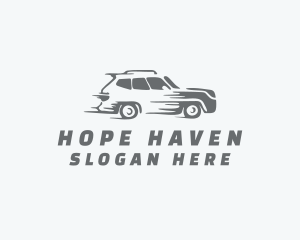 Drag Race - Fast SUV Car logo design