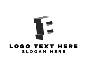 Negative Space - 3d Letter B logo design