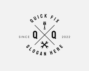 Hipster Mechanic Tools logo design