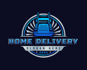 Truck Freight Logistics logo design