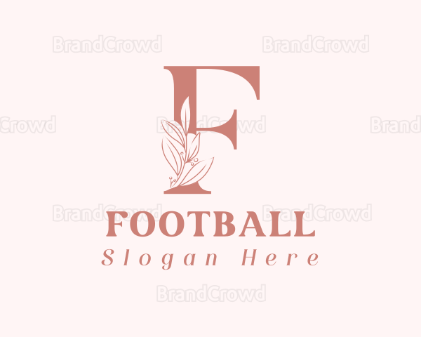 Elegant Leaves Letter F Logo