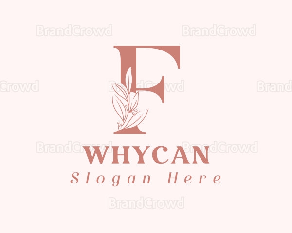 Elegant Leaves Letter F Logo