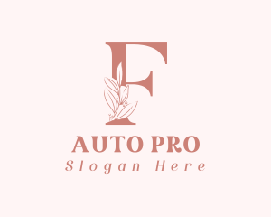 Elegant Leaves Letter F Logo