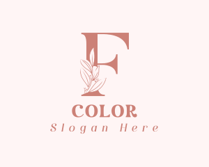 Elegant Leaves Letter F Logo