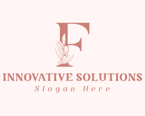 Elegant Leaves Letter F Logo