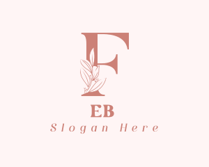 Wedding - Elegant Leaves Letter F logo design