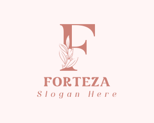 Elegant Leaves Letter F logo design