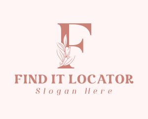 Elegant Leaves Letter F logo design