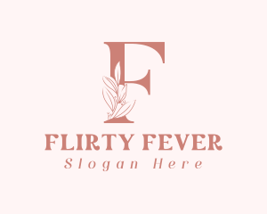 Elegant Leaves Letter F logo design