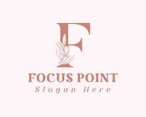 Elegant Leaves Letter F logo design