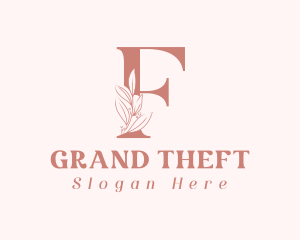Shop - Elegant Leaves Letter F logo design