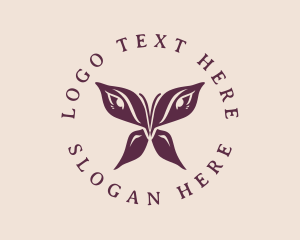 Natural - Butterfly Beauty Letter X logo design