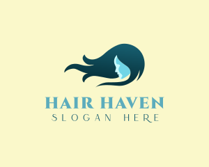Woman Beauty Hair logo design