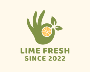 Lime - Lemon Fruit Farmer Hand logo design