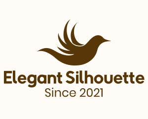 Silhouette - Flying Finch Silhouette logo design