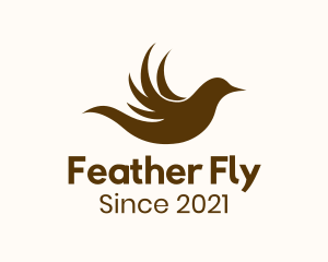 Flying Finch Silhouette logo design