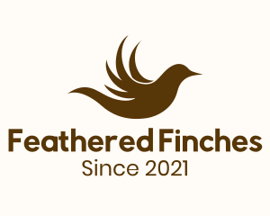 Flying Finch Silhouette logo design