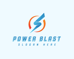 Sharp Power Thunder Voltage logo design