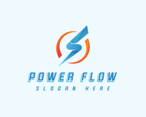 Sharp Power Thunder Voltage logo design