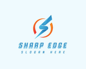 Sharp Power Thunder Voltage logo design