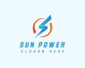 Sharp Power Thunder Voltage logo design