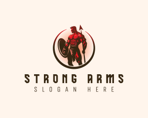 Strong Warrior Spear logo design