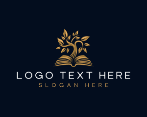 Poet - Luxury Tree Book logo design