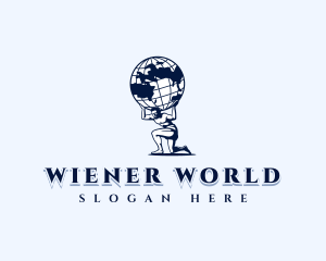 World Globe Man logo design