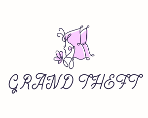 Hairstyling - Woman Butterfly Salon logo design