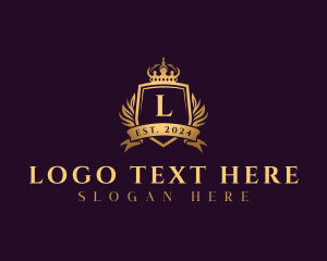 Luxury - Crown Crest Shield logo design