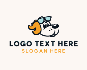 Grooming - Pet Dog Sunglass logo design