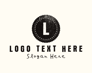 Sewing - Grunge Circle Patch Stamp logo design