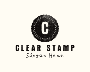 Grunge Circle Patch Stamp logo design