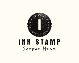 Grunge Circle Patch Stamp logo design