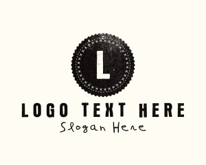 Grunge Circle Patch Stamp Logo