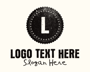Grunge - Grunge Circle Patch Letter logo design