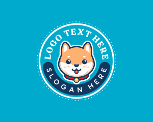 Cute Dog Grooming logo design