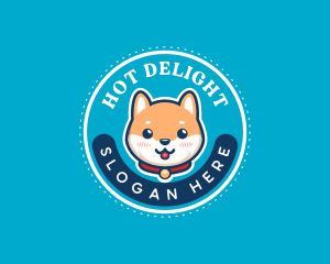 Cute Dog Grooming logo design