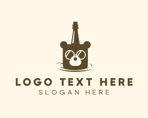 Bucket - Bear Beer Bucket logo design