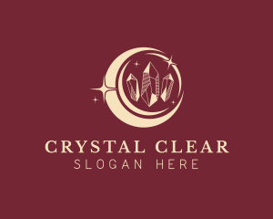 Crystal - Moon Crystal Jewelry logo design