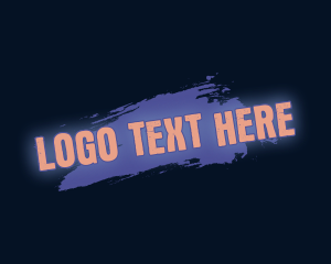 Grunge - Paint Glow Wordmark logo design