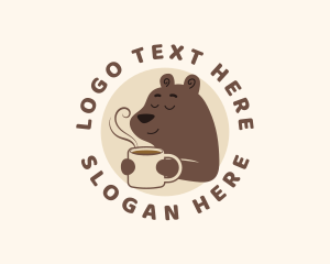 Coffee - Hot Coffee Bear logo design