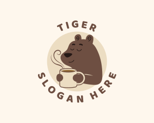 Hot Coffee Bear Logo