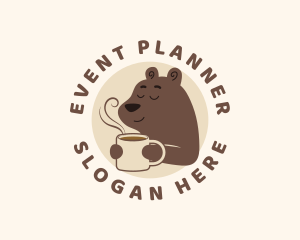 Hot Coffee Bear Logo