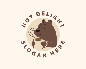 Hot Coffee Bear logo design