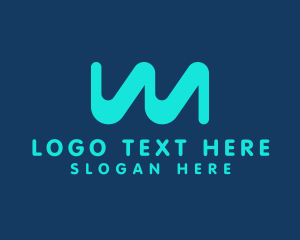 Telecommunication - Wavy Modern Letter W logo design