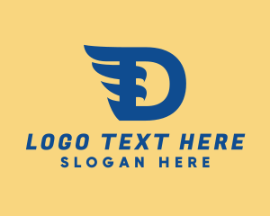 Shape - Blue D Wing logo design